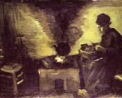 文森特 威廉 梵高 : 灶旁的农妇